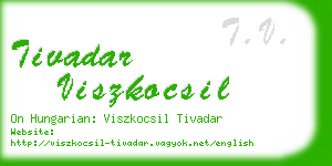 tivadar viszkocsil business card